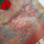 Pure Lenin Tissue Digital Sarees-MB675 - Image 3