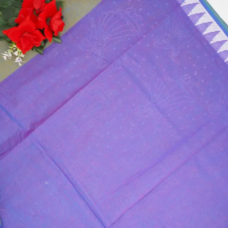 Mangalagiri Print Bandhini Sarees-MB529(689) - Image 3