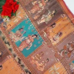 Kalamkari Nijam Border Gicha Silk Sarees-MB707 - Image 2