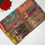Kalamkari Nijam Border Gicha Silk Sarees-MB707