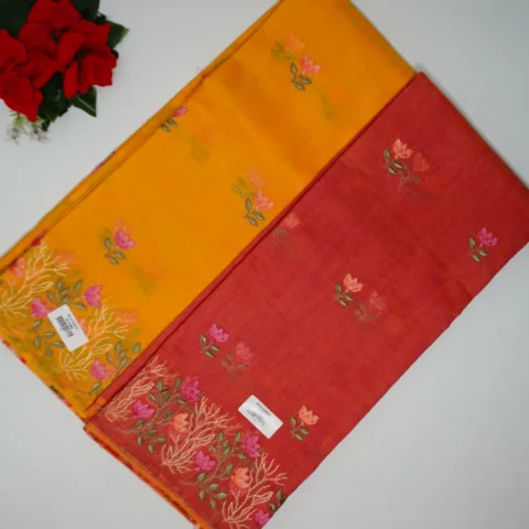 Pure Digital Kota All Over Embroidery Sarees