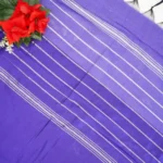 Mangalagiri 100 Count Border With Silver Blouse-MB717 - Image 3