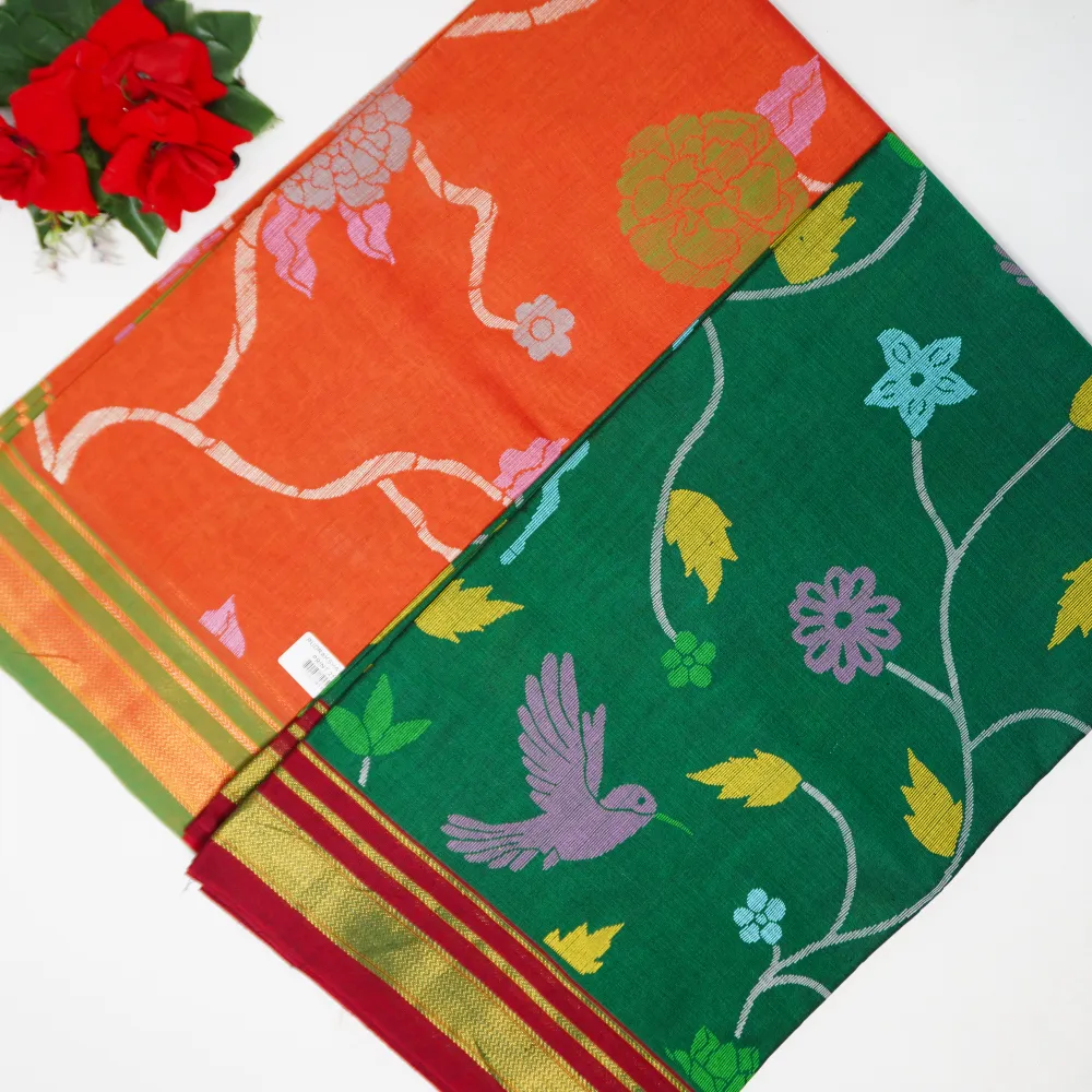 738 (4) Pulachi Cotton Sarees-MB738(100) - Image 1