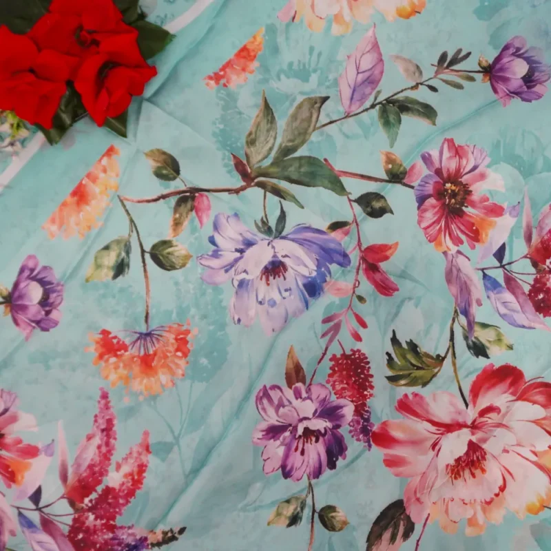 Pure Georgette Digital Sarees -MB313(743) - Image 3