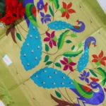 Pure Tusser Pythani Muniya Border Sarees-MB744 - Image 3