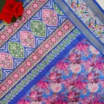 Anasuya Digital Kalamkari Gap Border Sarees -MB745 - Image 2