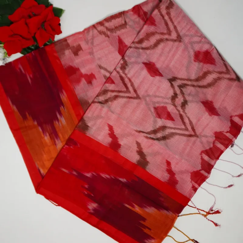Mercerized Ikkath Cotton Sarees -MB748(001) - Image 3
