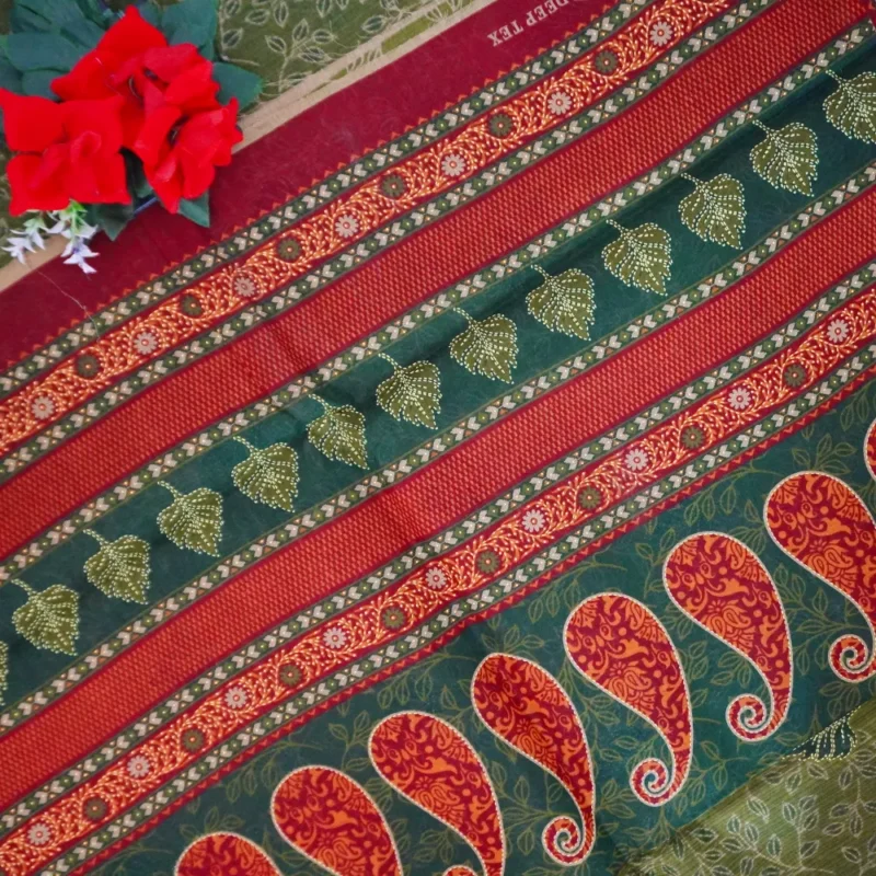 Deeptext Cotton Sarees -MB756 - Image 2