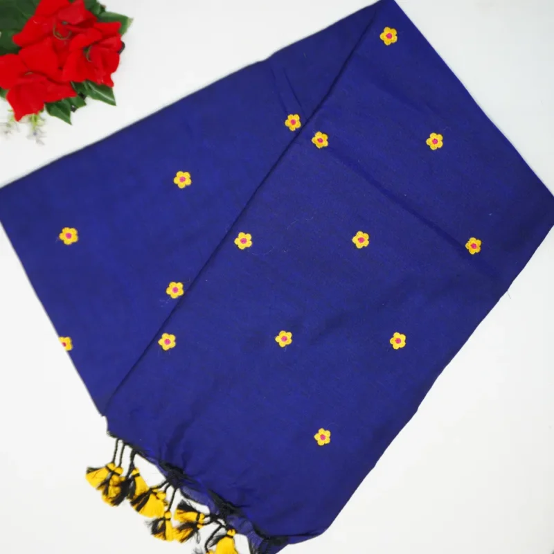 Khadhi Embroidery Work Sarees-MB761(740) - Image 4