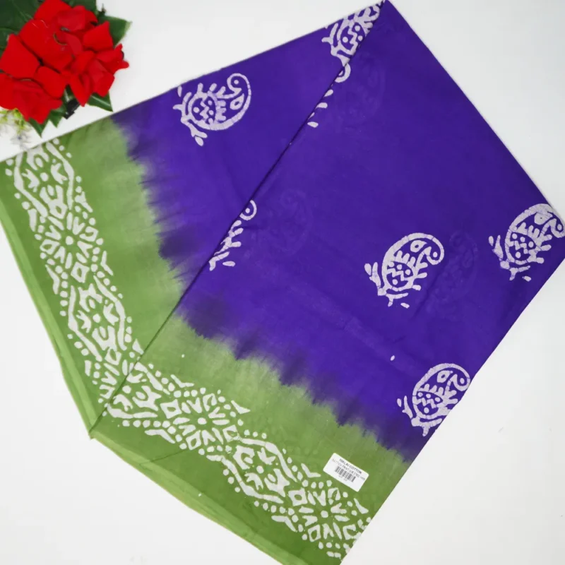 Bengal Bathic Cotton Sarees-MB772(712) - Image 4