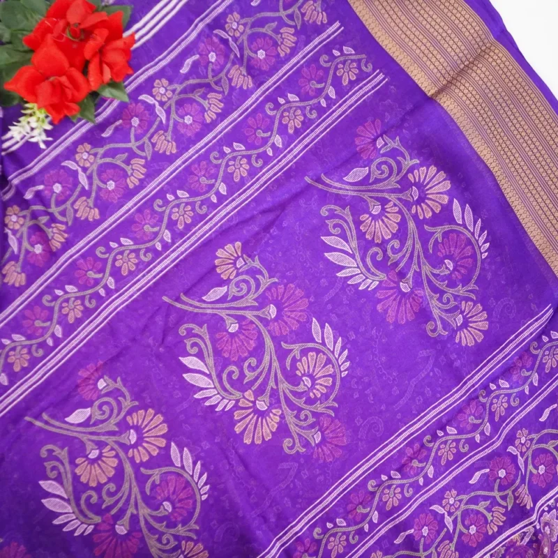 Kashmiri Print In Kalanjali Silk Sarees-MB307(775) - Image 3