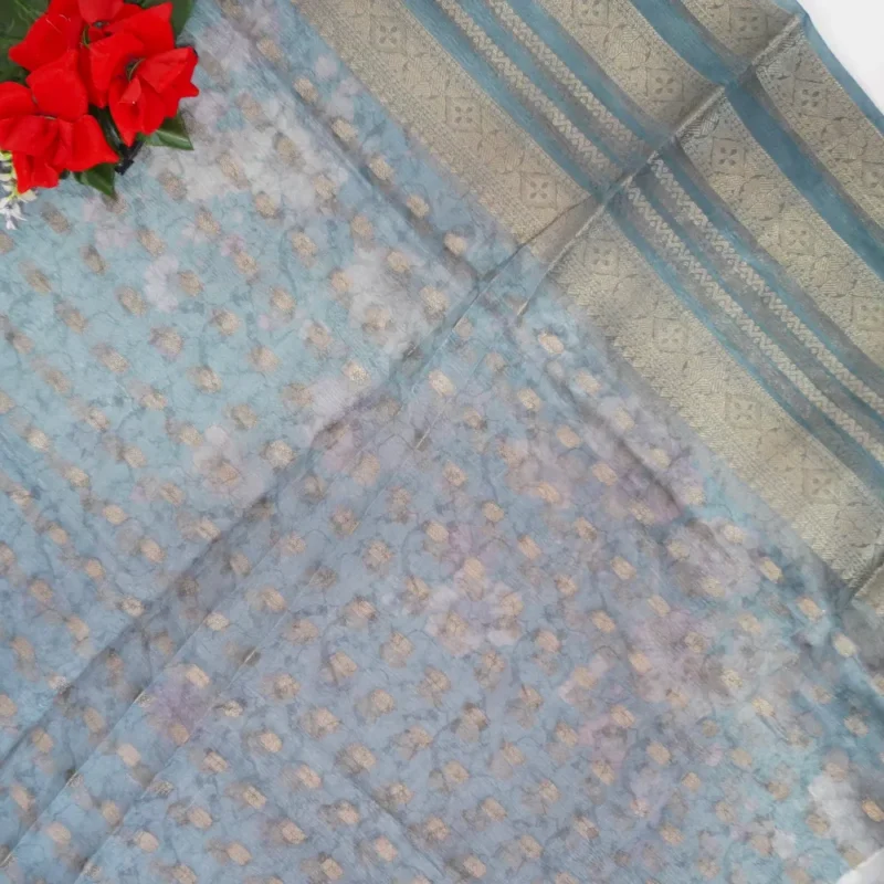 Pure Tissue Digital Pattu Sarees-MB522(777) - Image 2