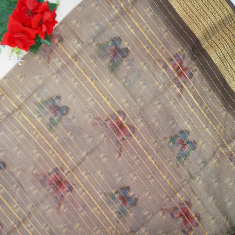 Butter Silk All Over Zarry Sarees-MB705(787) - Image 3