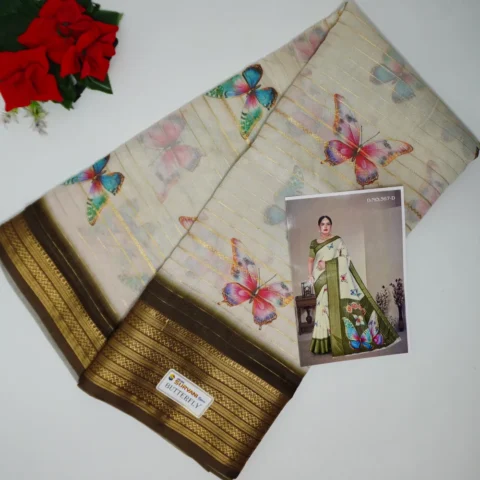 Butter Silk All Over Zarry Sarees-MB705(787)
