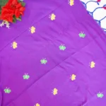 Khadhi Embroidery Work Sarees-MB747(740) - Image 3