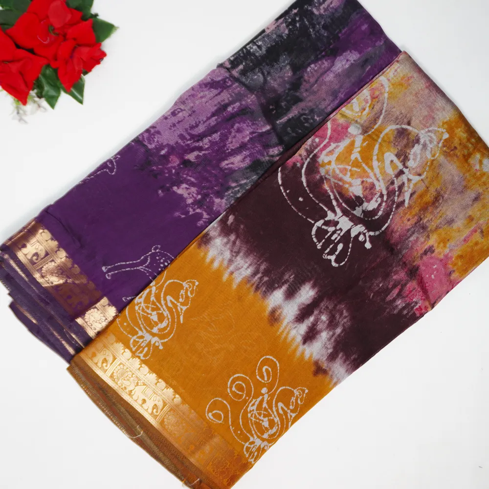 279 (6) 20% Disc On Maheswari Silk Or Mangalagiri Silk Sarees-MB279(1-30) - Image 1
