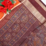 Soft Jacquard Border Sarees-MB611(Rust Orange) - Image 3