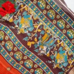 Soft Jacquard Border Sarees-MB611(Rust Orange) - Image 2