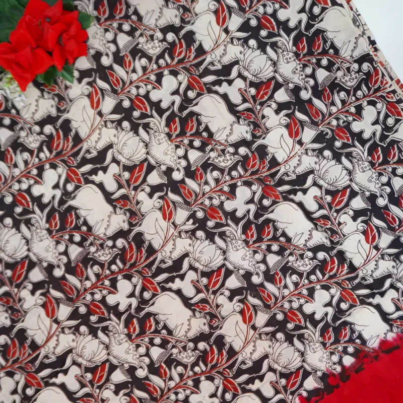 Langavoni Pattern Mangalagiri Pattu Sarees-MB809 - Image 3