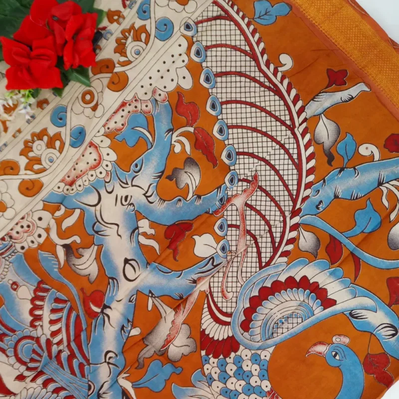 Nijam Border Mangalagiri Silk Sarees-MB810(762) - Image 3