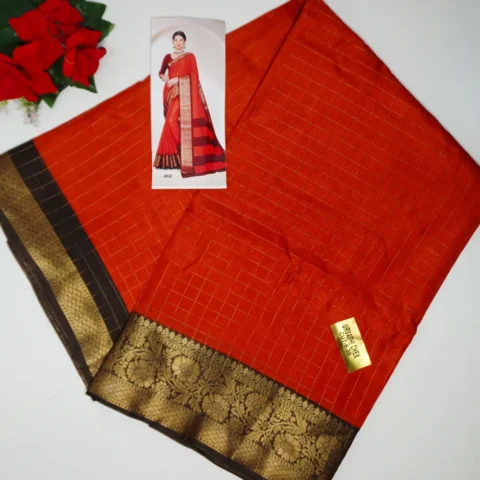Rust Orange Special Marshmallow Checks-MB702(611)