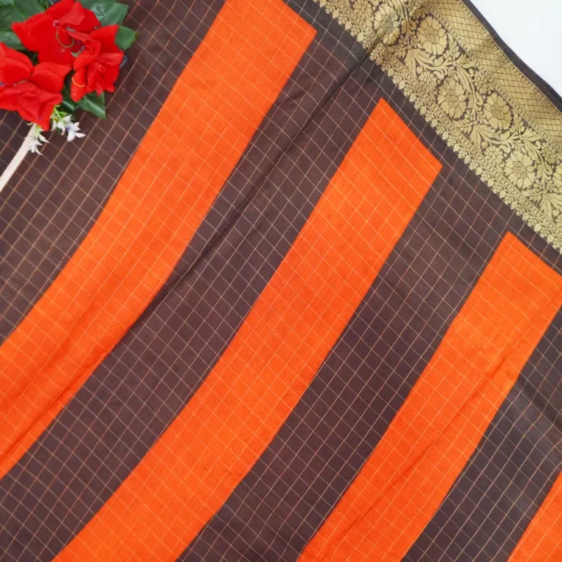 Rust Orange Special Marshmallow Checks-MB702(611) - Image 2