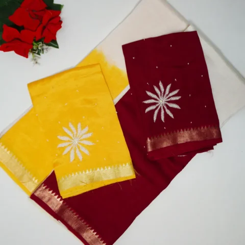 Pure Mangalagiri Pattu With Pearls Work Blouse -MB854(910)