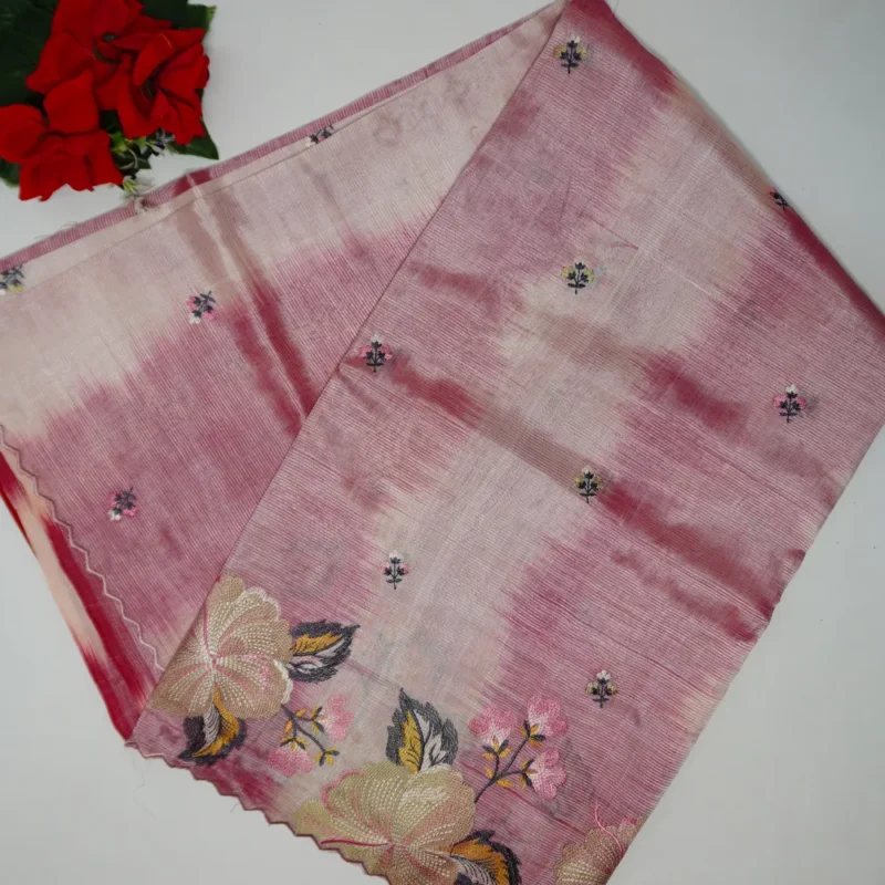 Pure Mangalagiri All Over Embroidery Cut Work-MB855 - Image 4