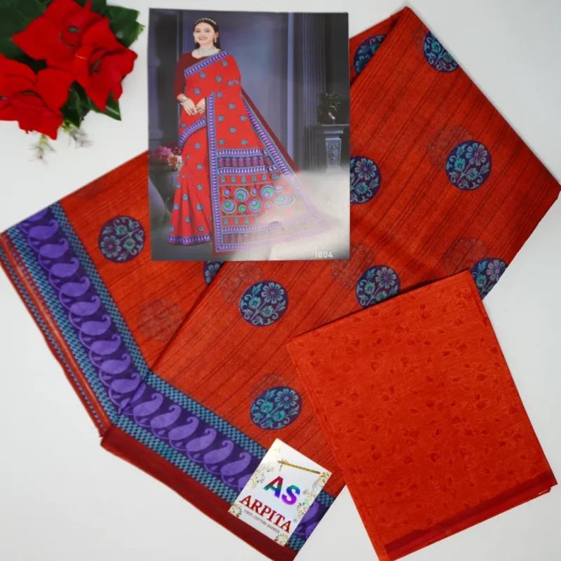 Pavitra Cotton Sarees-MB859 - Image 4