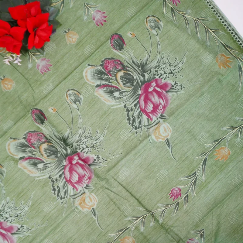 Maguva Floral Art Cotton Sarees -MB874(864) - Image 2