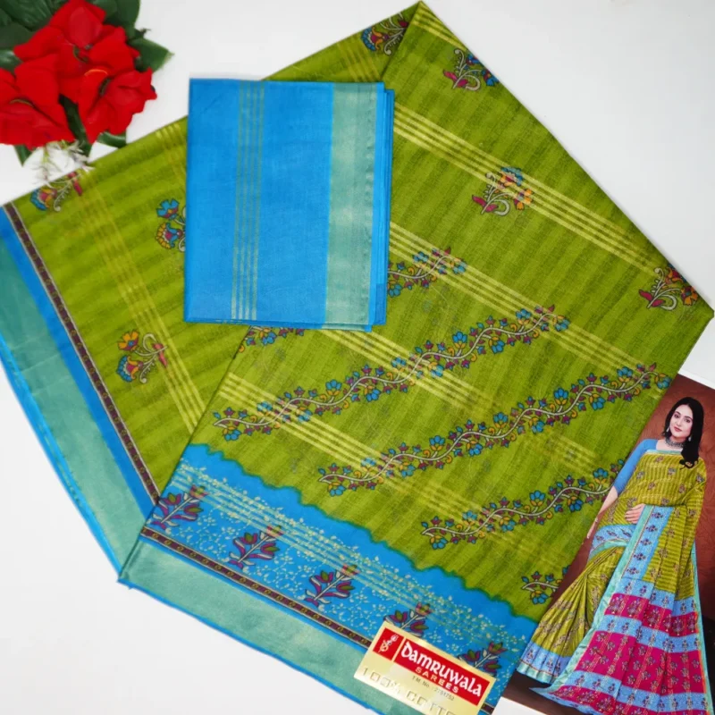 Summer Cotton Sarees Without Blouse-MB881 - Image 4