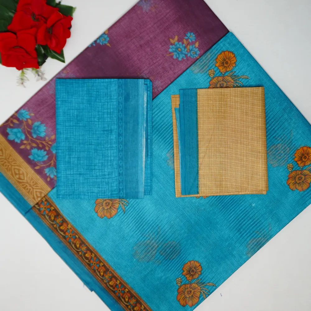 883 (21) Kit Kat Cotton Sarees-MB883 - Image 1