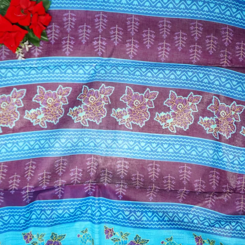 Space Summer Cotton Sarees-MB895 - Image 2