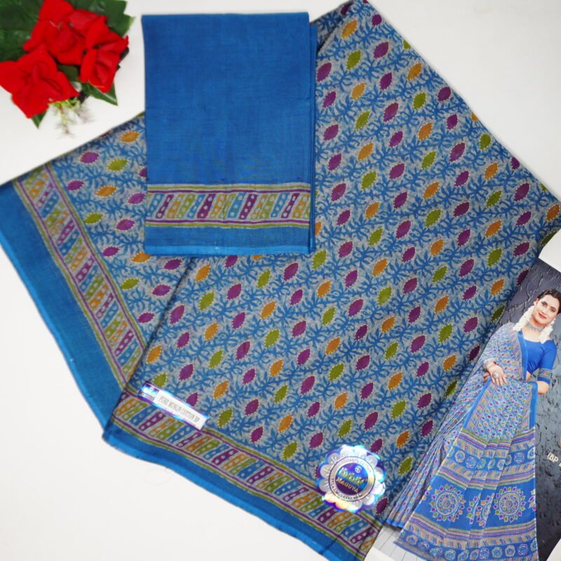 Maguva Masleen Cotton Sarees-MB840 - Image 4