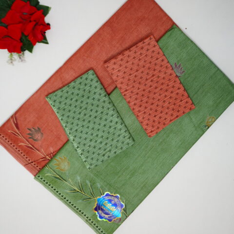 Maguva Floral Art Cotton Sarees -MB874(864)