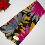 Pure Georgette Daily Ware Sarees-MB889(Black with Multi Colour)