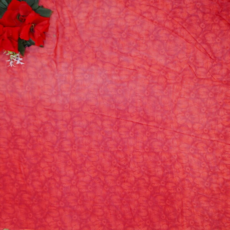 Pure Georgette Daily Ware Sarees-MB889(Cream to Red) - Image 3