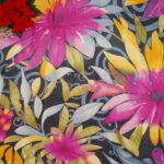 Pure Georgette Daily Ware Sarees-MB889(Black with Multi Colour) - Image 2