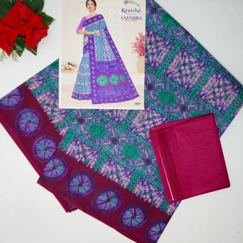 Summer Special Cotton Sarees-MB913 - Image 4