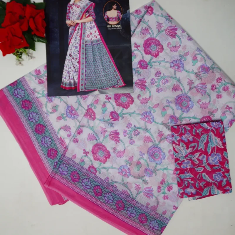 Maguva Summer Cotton Sarees-MB914 - Image 4
