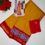 Crushed With Pochampalli Sarees-MB919 - Image 4