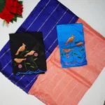 Applic Cut Work Mangalagiri Pattu Sarees-MB920