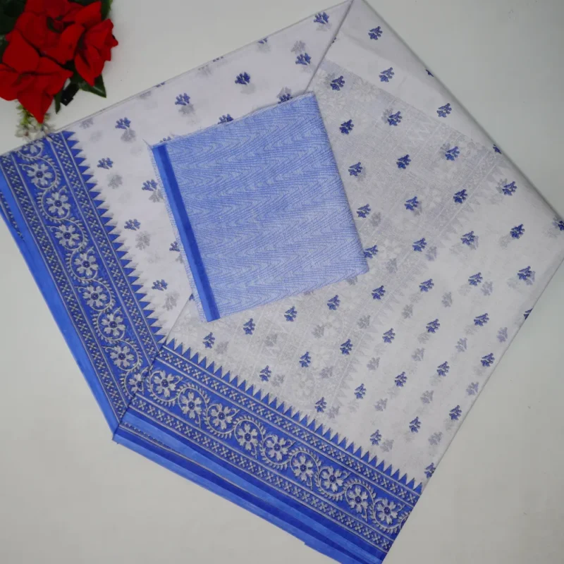 White Special Cotton Sarees-MB941 - Image 4