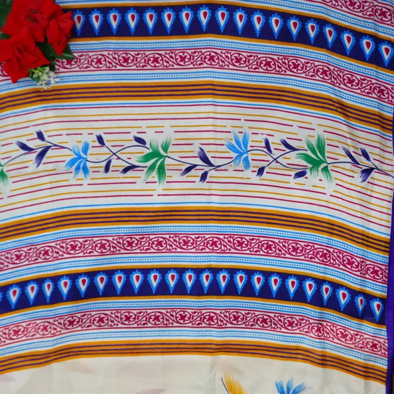 Mangalam Silk Brush Paint Sarees-MB294(947) - Image 3