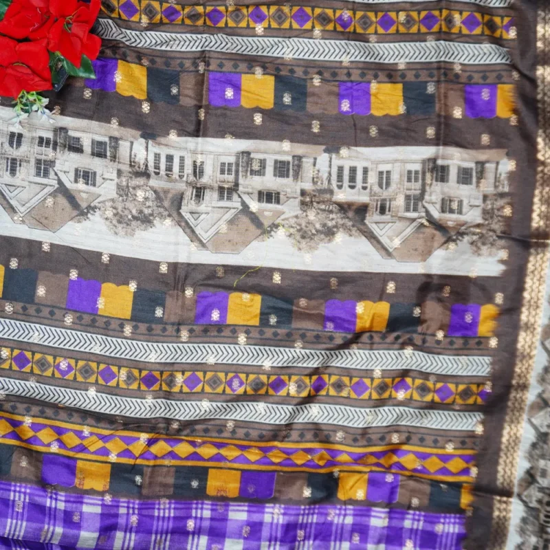 Kasturi Heritage Khadi Silk Checks Sarees -MB281(009) - Image 3