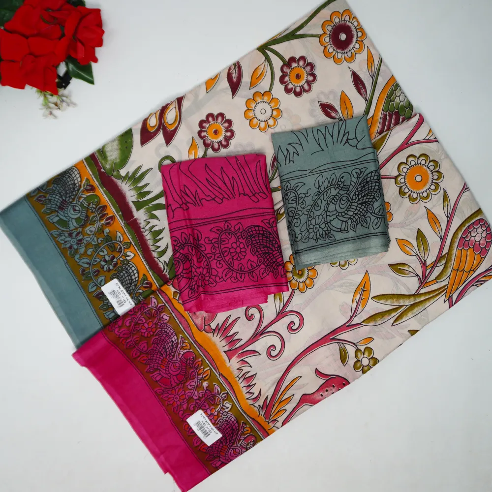 951 (4) Kolkata Bengal Cotton Sarees -MB951 - Image 1