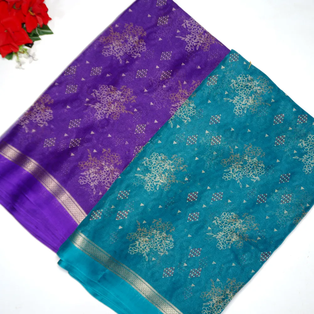 014 (7) Meghana Georgette small Border Sarees -MB014 - Image 1
