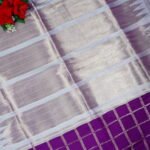Green mango Mangalagiri Checks And Temple Border -MB020 - Image 3