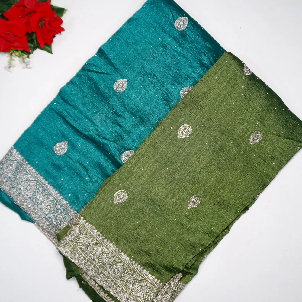 026 (5) Rangoli Silk With Cut Work Sarees-MB026 - Image 1