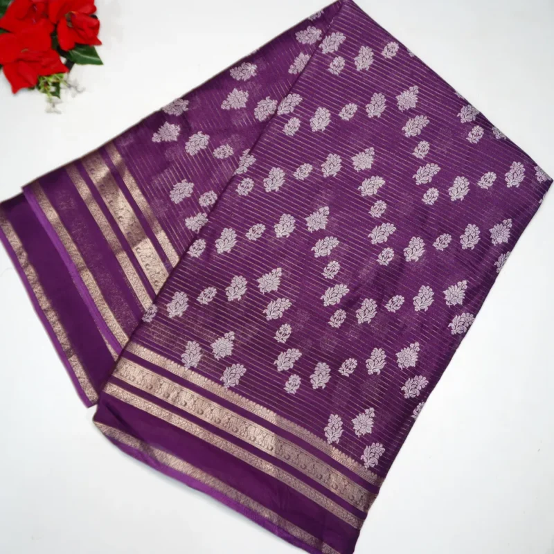 Honey Silk With Small Boarder Sarees -MB273(027) - Image 4